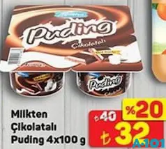 MİLKTEN ÇİKOLATALI PUDİNG 4X100 G fiyat ve kampanya bilgisi